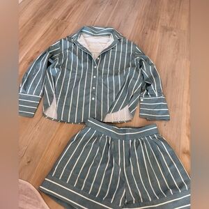 Striped Set - Blue and White